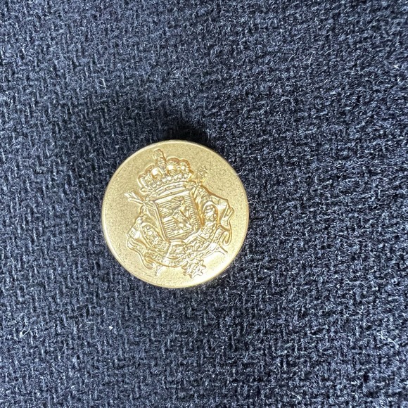 J Crew Nello Gori Peacoat Stadium Cloth Womens 0 Petite Wool Blend Black Jacket - Picture 4 of 10